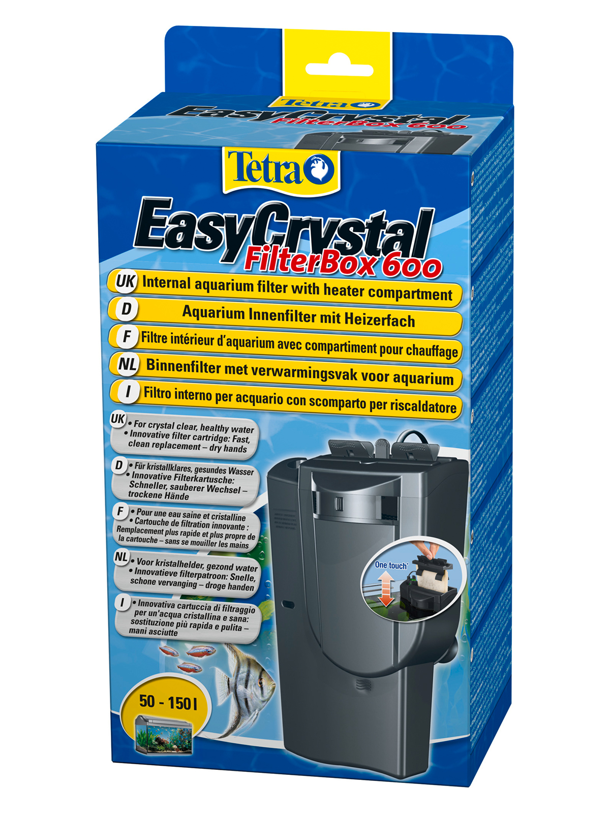Tetra EasyCrystal 600 Filter Box внутренний фильтр для аквариумов 50-150 л