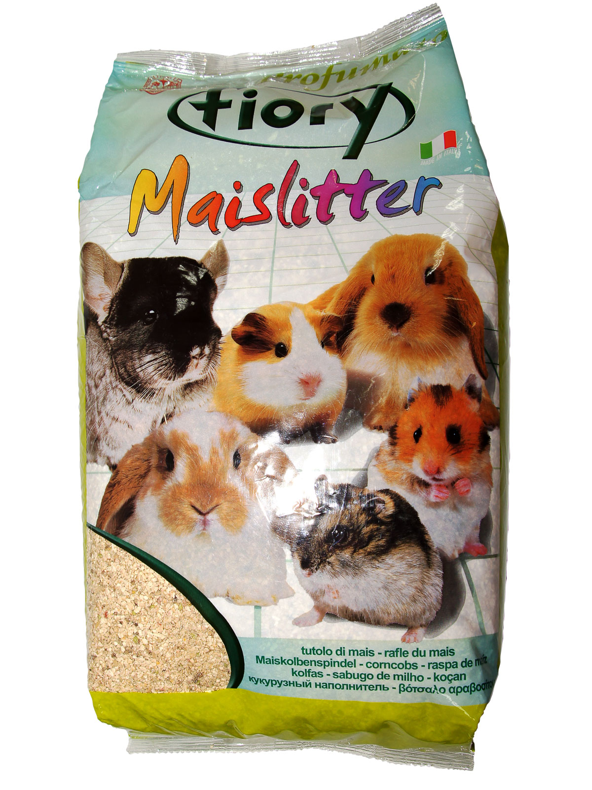 Наполнитель Fiory Maislitter Profumato кукурузный для грызунов, лимон 5 л