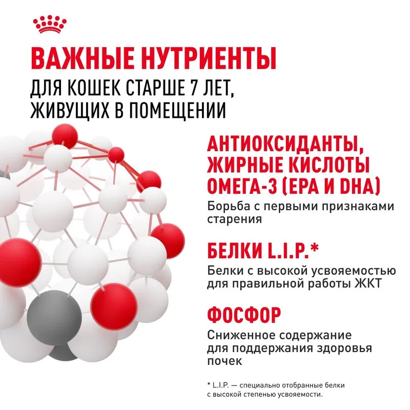 Royal Canin Indoor Sterilised 7+ Влажный корм для кошек живущих в помещении, мелкие кусочки в желе, 85гр