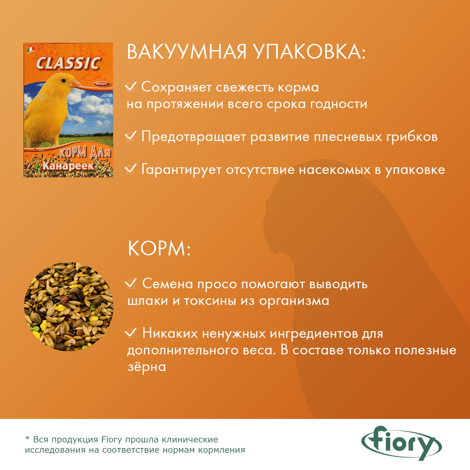 Корм Fiory Classic для канареек, 400 г