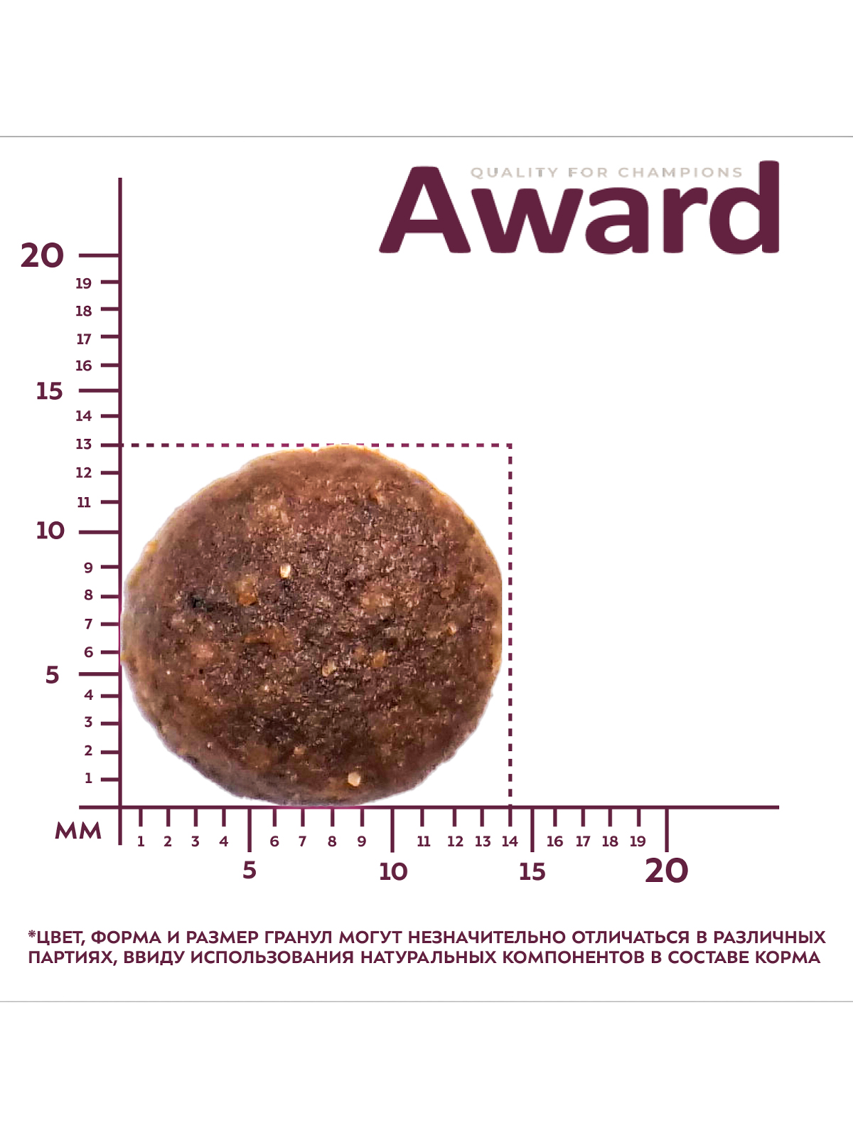 Сухой корм AWARD для щенков от 1 месяца крупных пород с курицей и индейкой с добавлением тыквы и шиповника 12кг