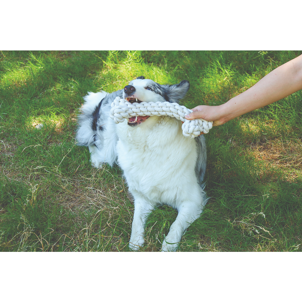 Игрушка для собак косточка белая 30 см (хлопок) Mpets 10648801