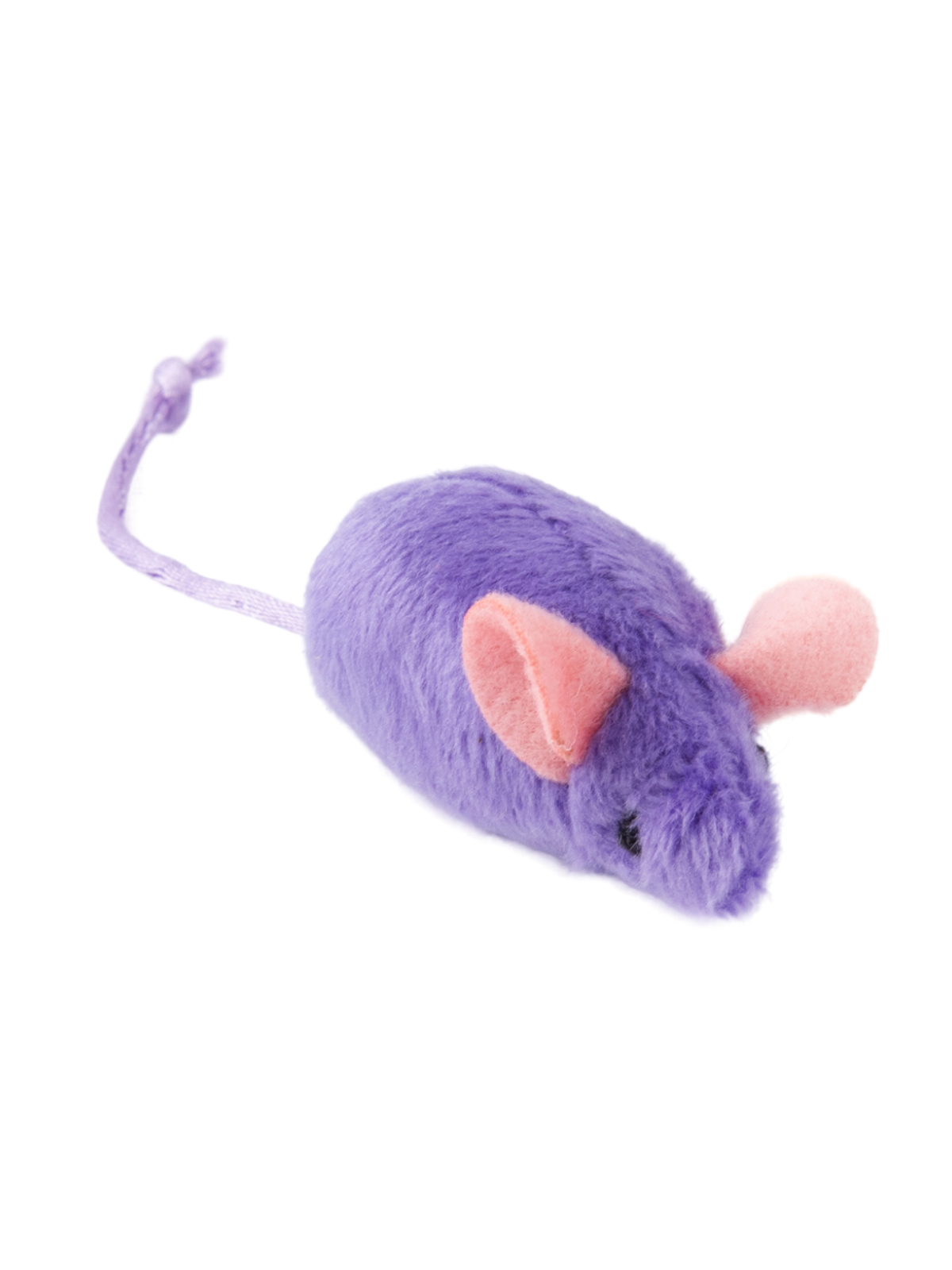 Игрушка Mr.Kranch для кошек Баклажанчик и Мышка плюшевая с кошачьей мятой и перышками 19 см фиолетовая