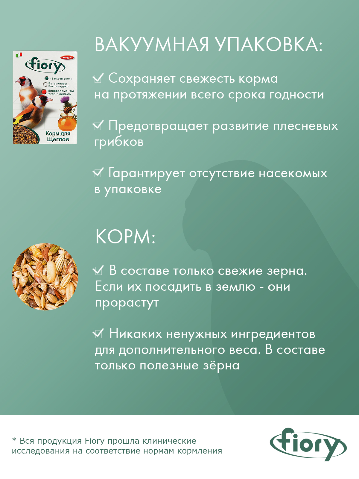 Корм Fiory Cardellini для щеглов 350 г