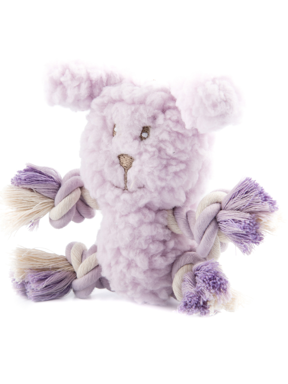 Aromadog Игрушка AROMADOG Calm для собак Собачка с канатами 15 см с пищалкой, сиреневый