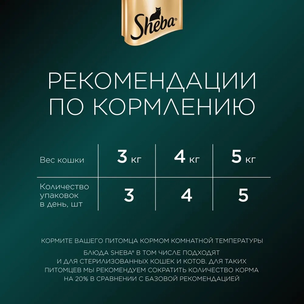 Sheba Влажный корм для кошек, курица в соусе, 75гр