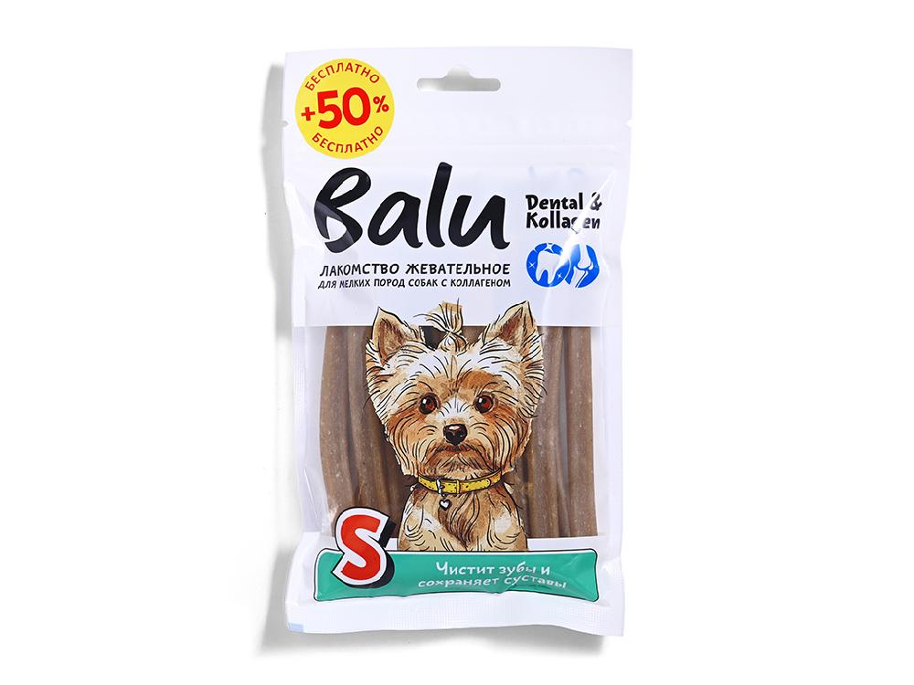 Balu Лакомство жевательное BALU с коллагеном для собак мелких пород, палочки для чистки зубов, 150 г