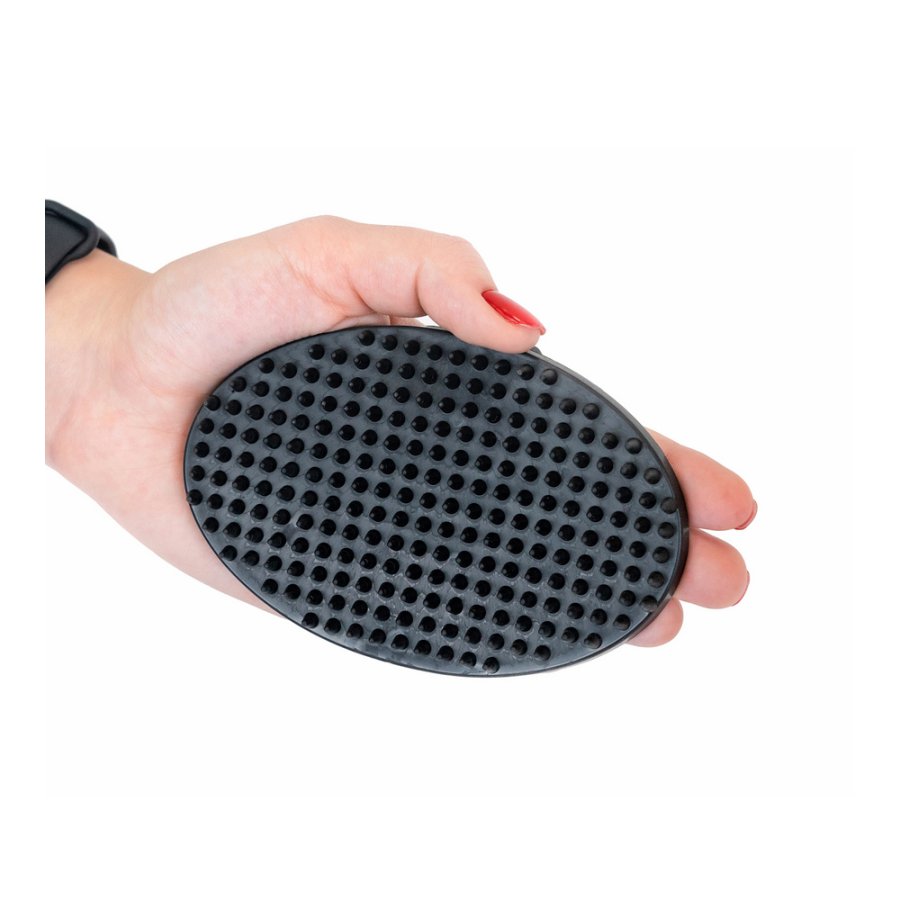 Моськи-Авоськи Расческа щётка-чесалка массажная, резиновая, 9х13хh4 см, цвет чёрный