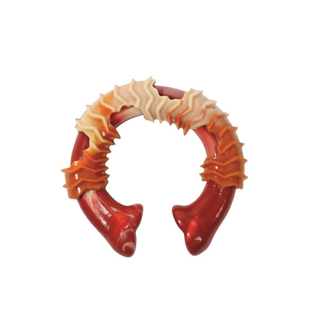 Игрушка для собак Карнивор круглая кость, вкус бекона, красная 14 x 13.7 x 4.1 см MPets 10650599