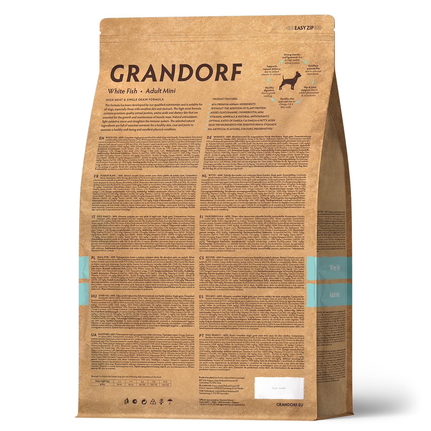 Grandorf с Белой рыбой для взрослых собак мелких пород 1кг