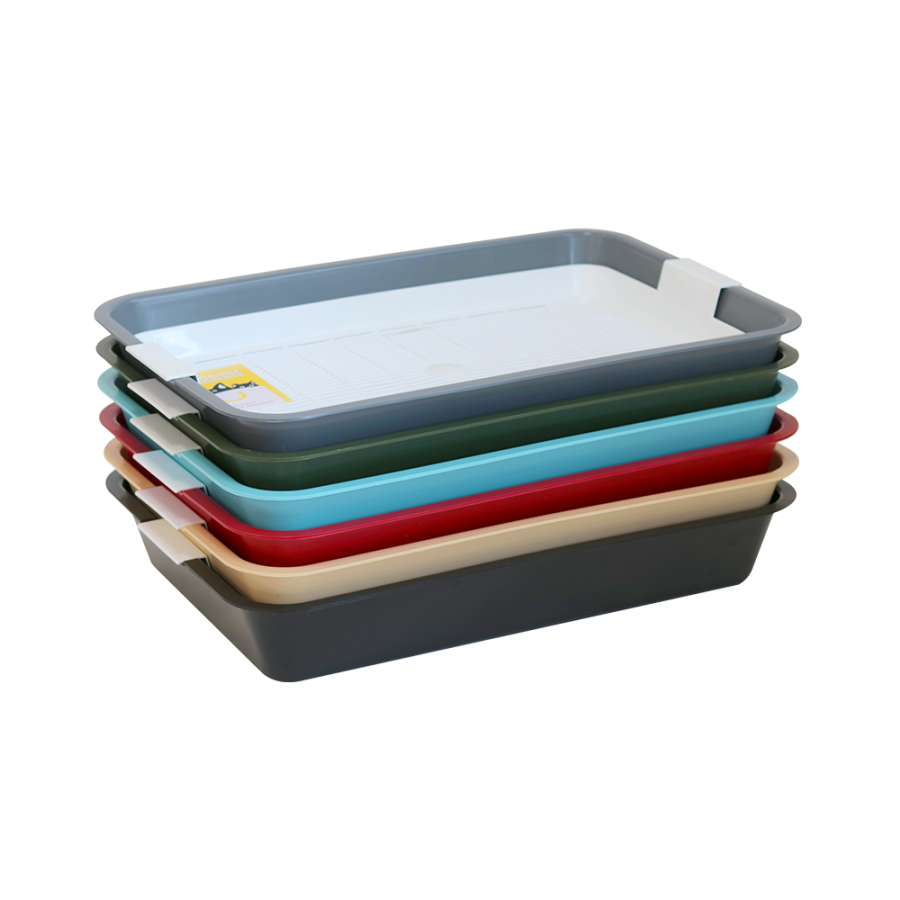 Моськи-Авоськи Туалет для кошек с сеткой, 40*26*6,5см, серый