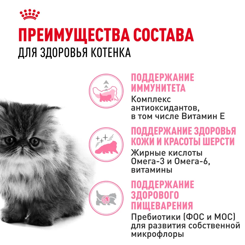 Сухой корм Royal Canin Persian Kitten, для котят персидской породы 2 кг