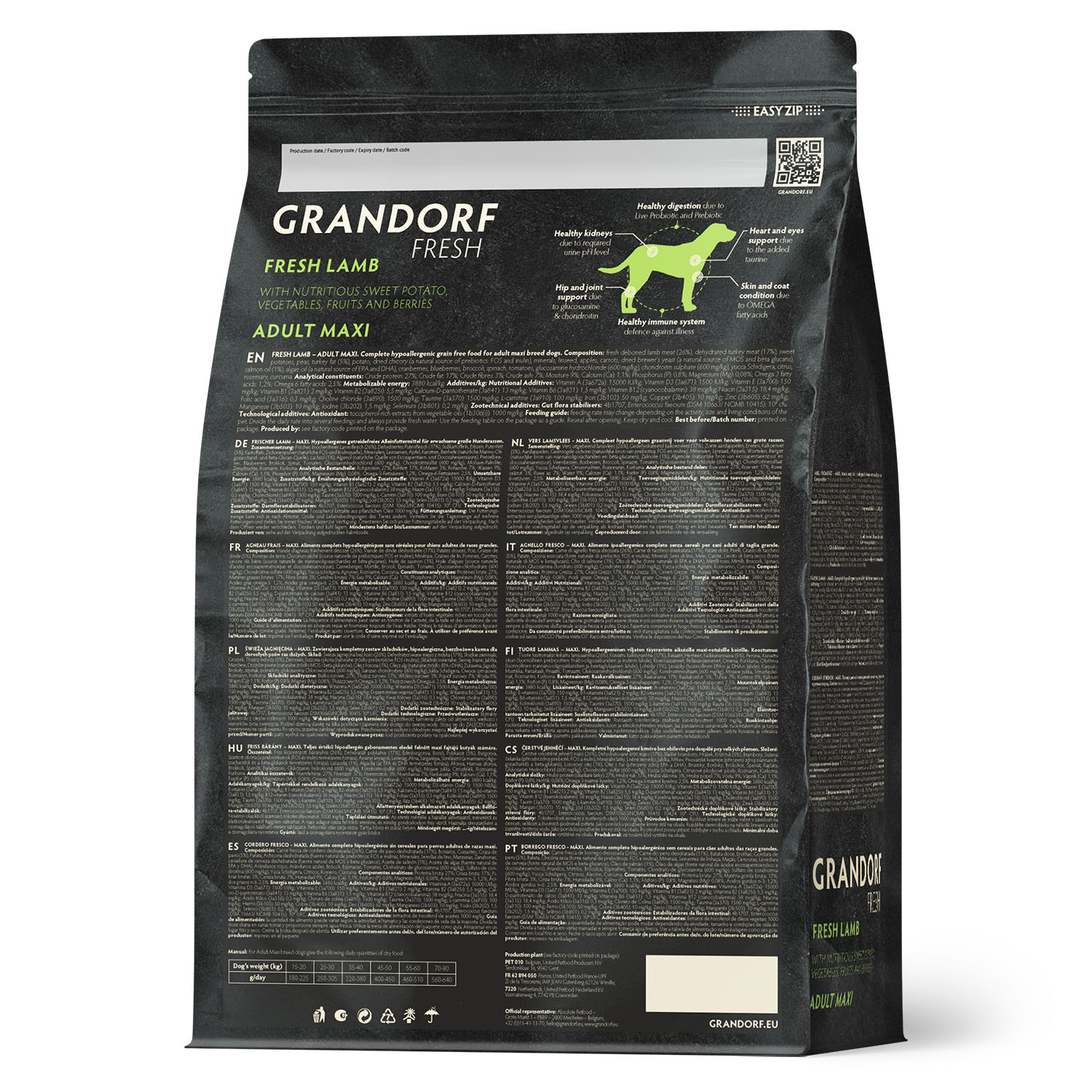 Grandorf Fresh Grandorf Сухой беззерновой корм для крупных собак с ягненком 10 кг 5407007852987