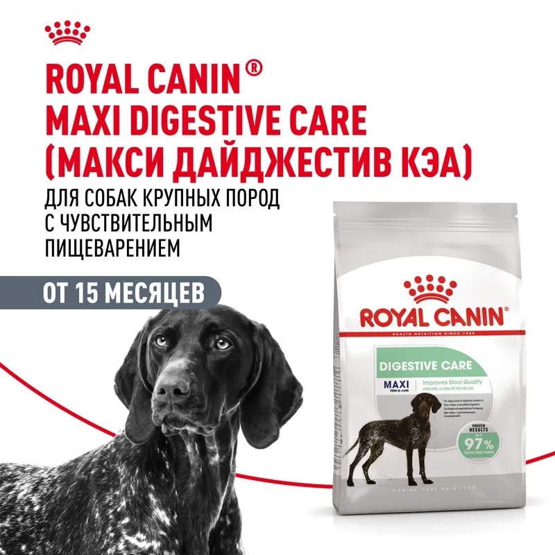 Royal Canin Maxi Digestive Сухой корм для собак крупных пород с чувствительным пищеварением  12 кг