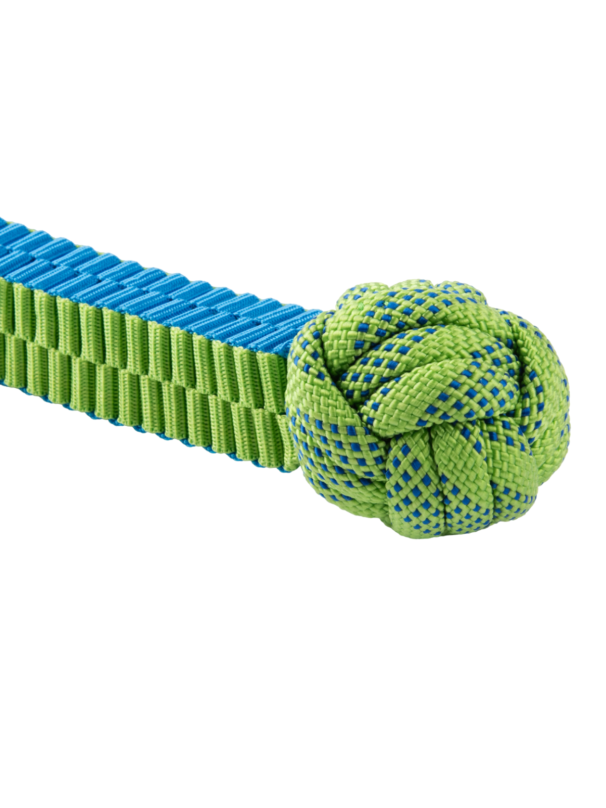 Игрушка Mr.Kranch для собак Плетеный жгут с мячом, 13 см зеленая