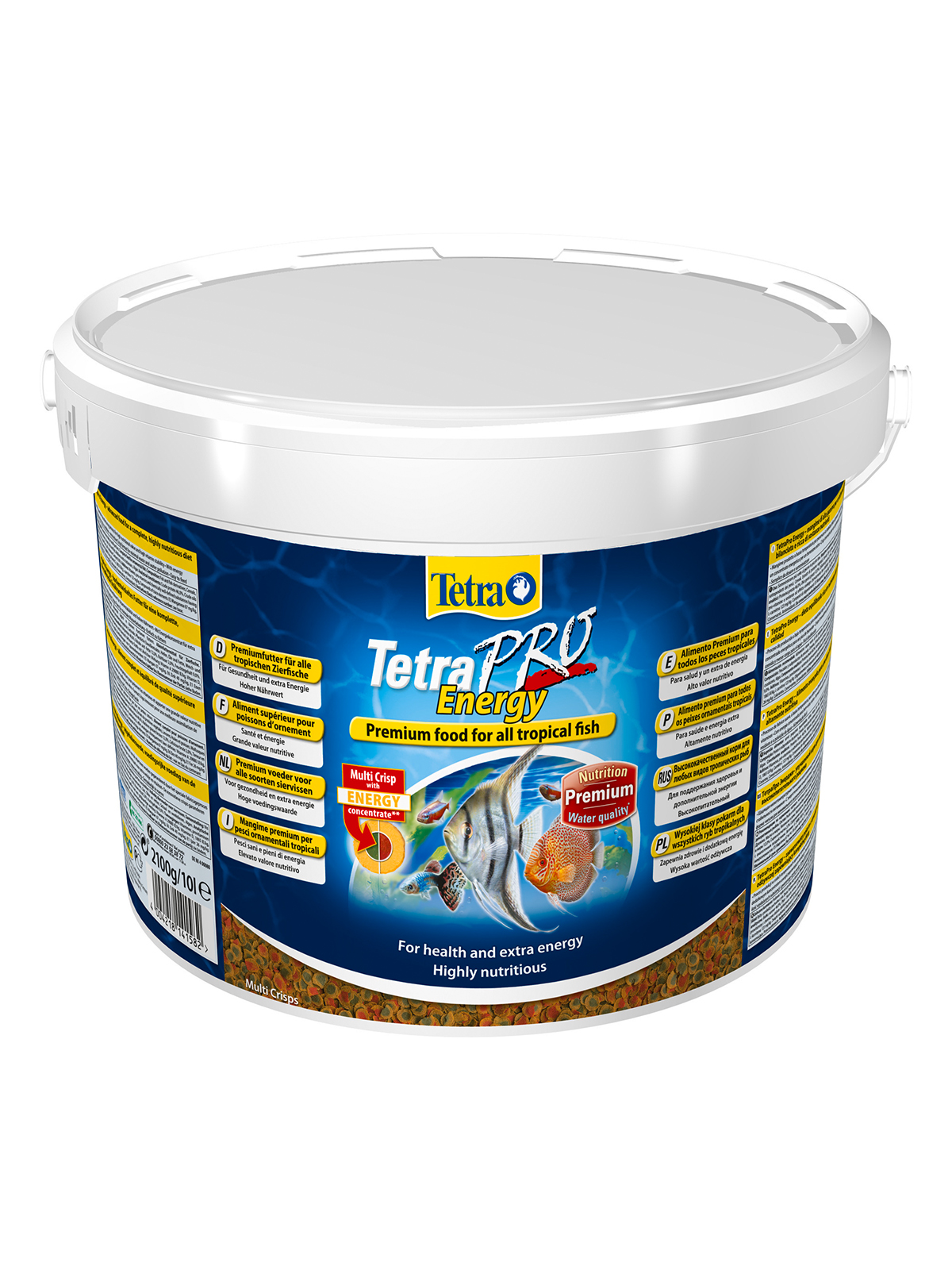 TetraPro Energy Crisps корм-чипсы для всех видов рыб для дополнительной энергии 10 л (ведро)