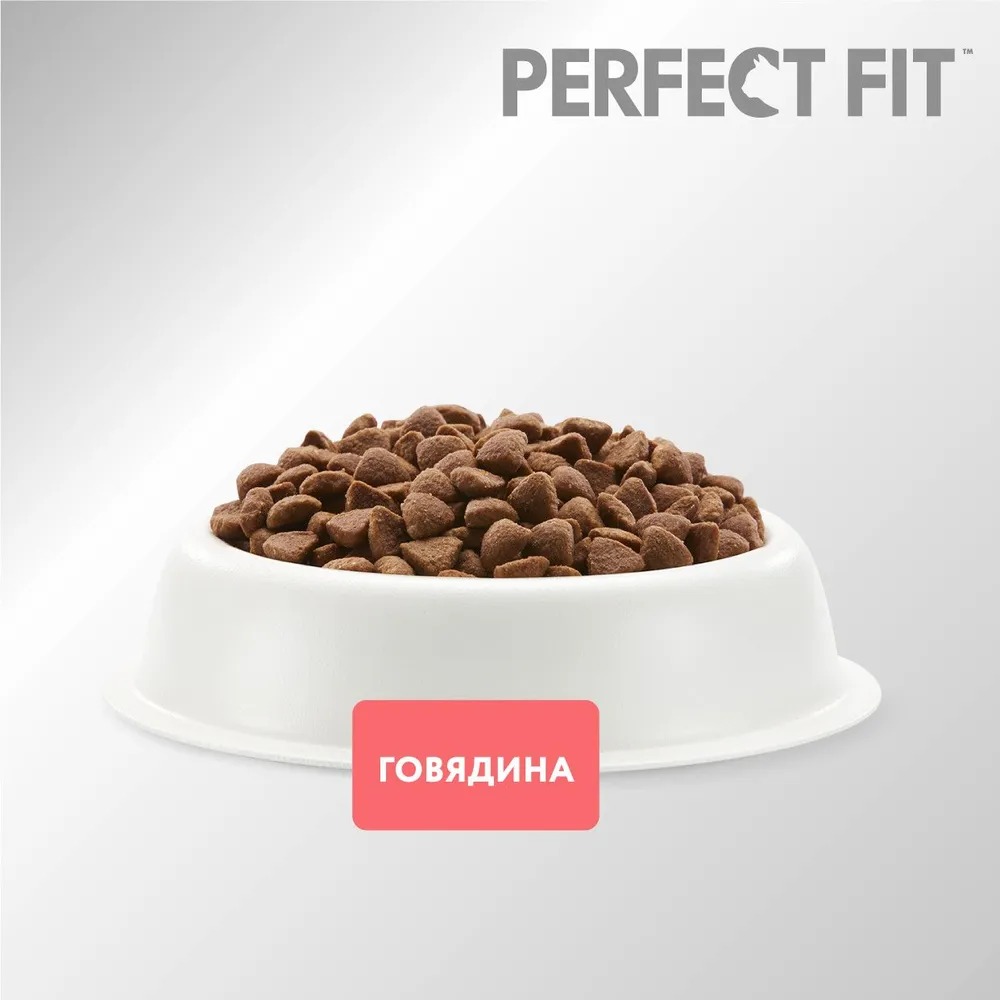 PERFECT FIT Сухой корм для cтерилизованных кошек говядиной 650гр