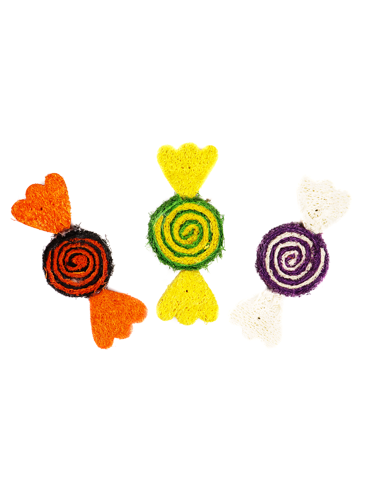 Bambini Pets  Игрушка для грызунов "Конфетки" из люфы  3 шт