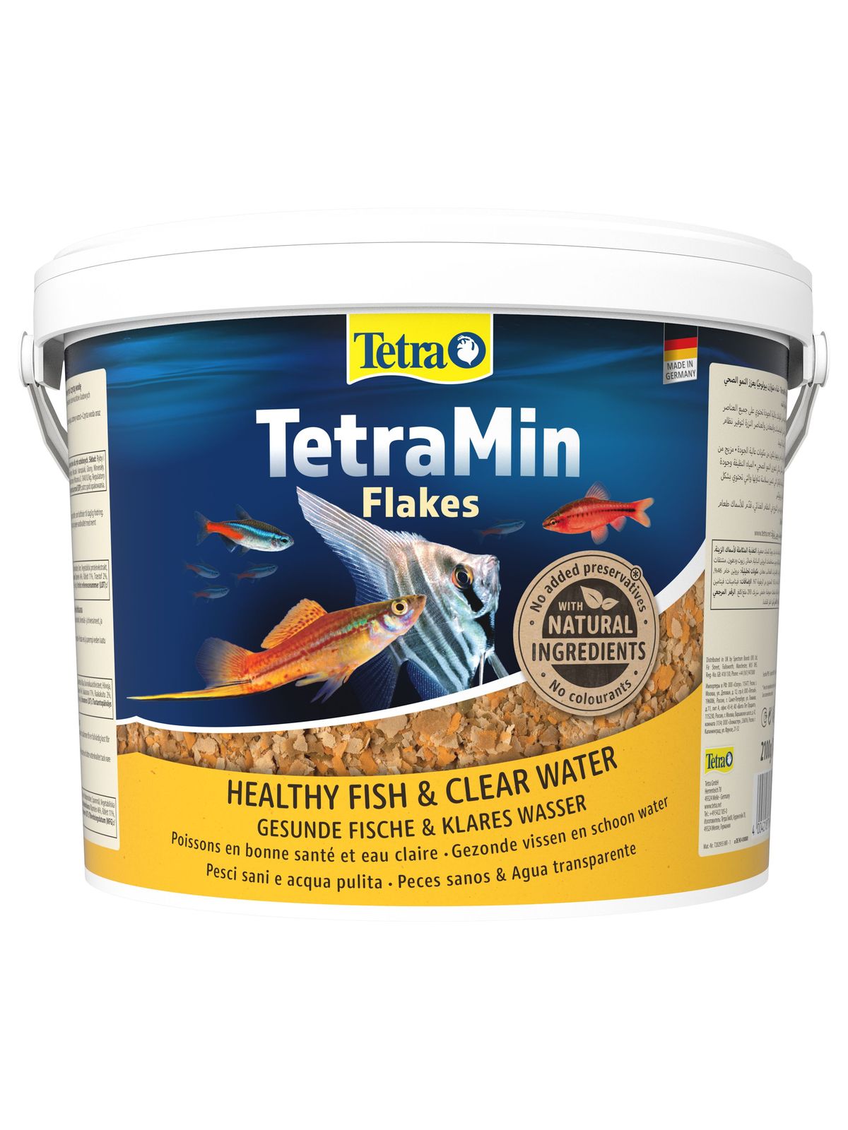 TetraMin корм для всех видов рыб в виде хлопьев 10 л (ведро)