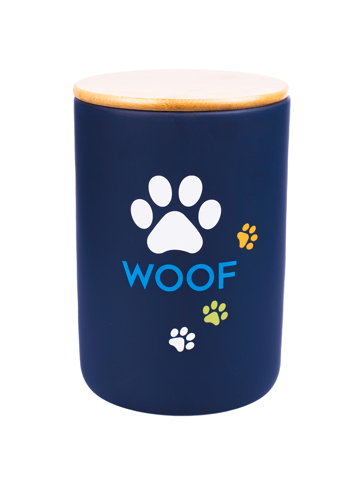 Бокс Mr.Kranch керамический для хранения корма для собак WOOF 1900 мл черный