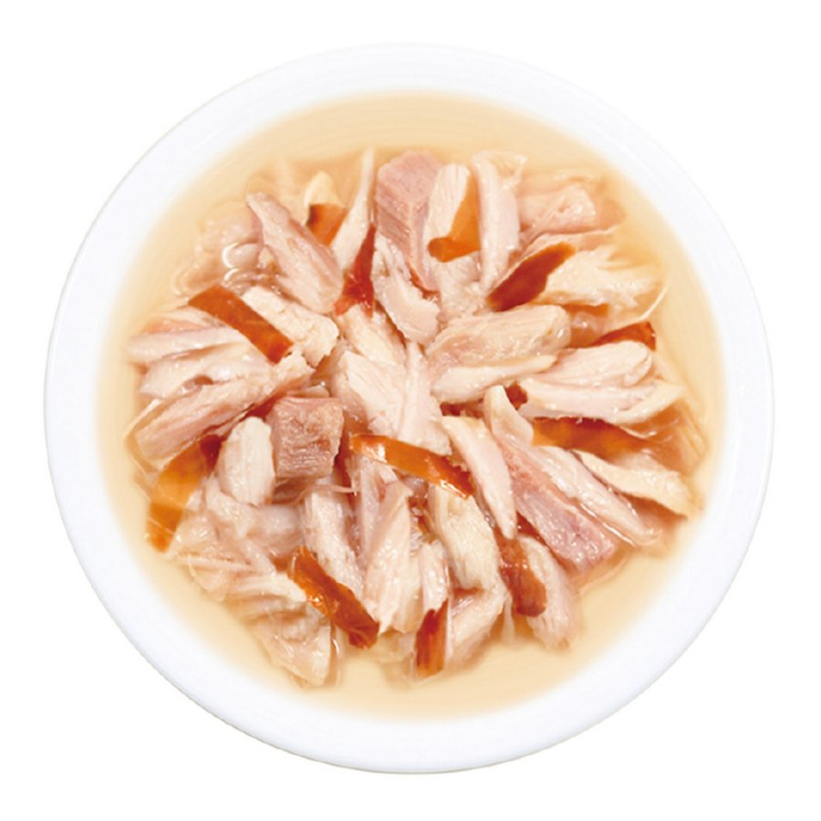 INABA CIAO Toromi Влажный корм для кошек, куриное филе и тунец Магуро с кацуобуси в бульоне, 80 г