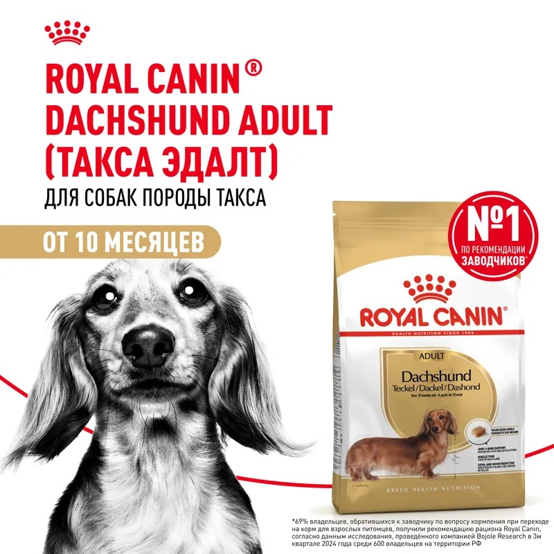 Royal Canin Dachshund Adult  Сухой корм для собак породы Такса 7,5 кг
