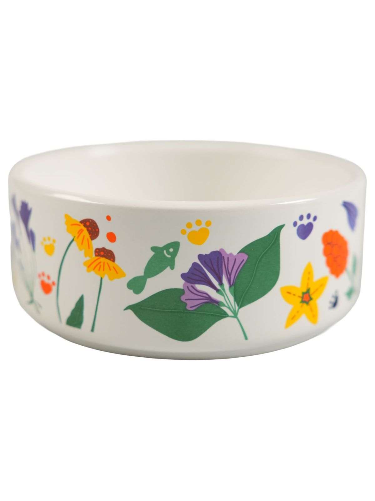 Миска для собак  керамическая "Mr.Kranch" Цветы Прованса васильковая 420 мл