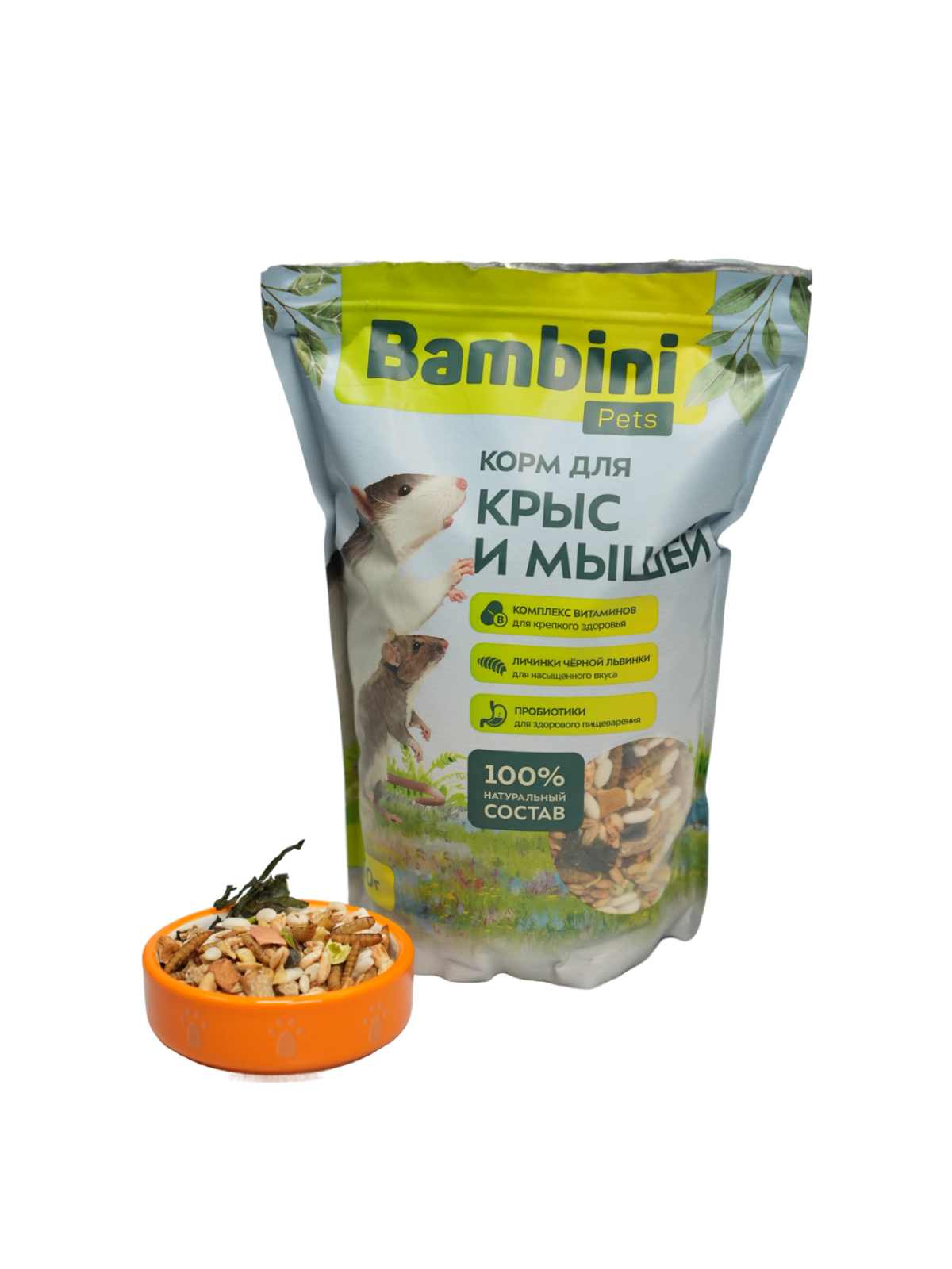 Bambini Pets Корм для крыс и мышей, 800 г