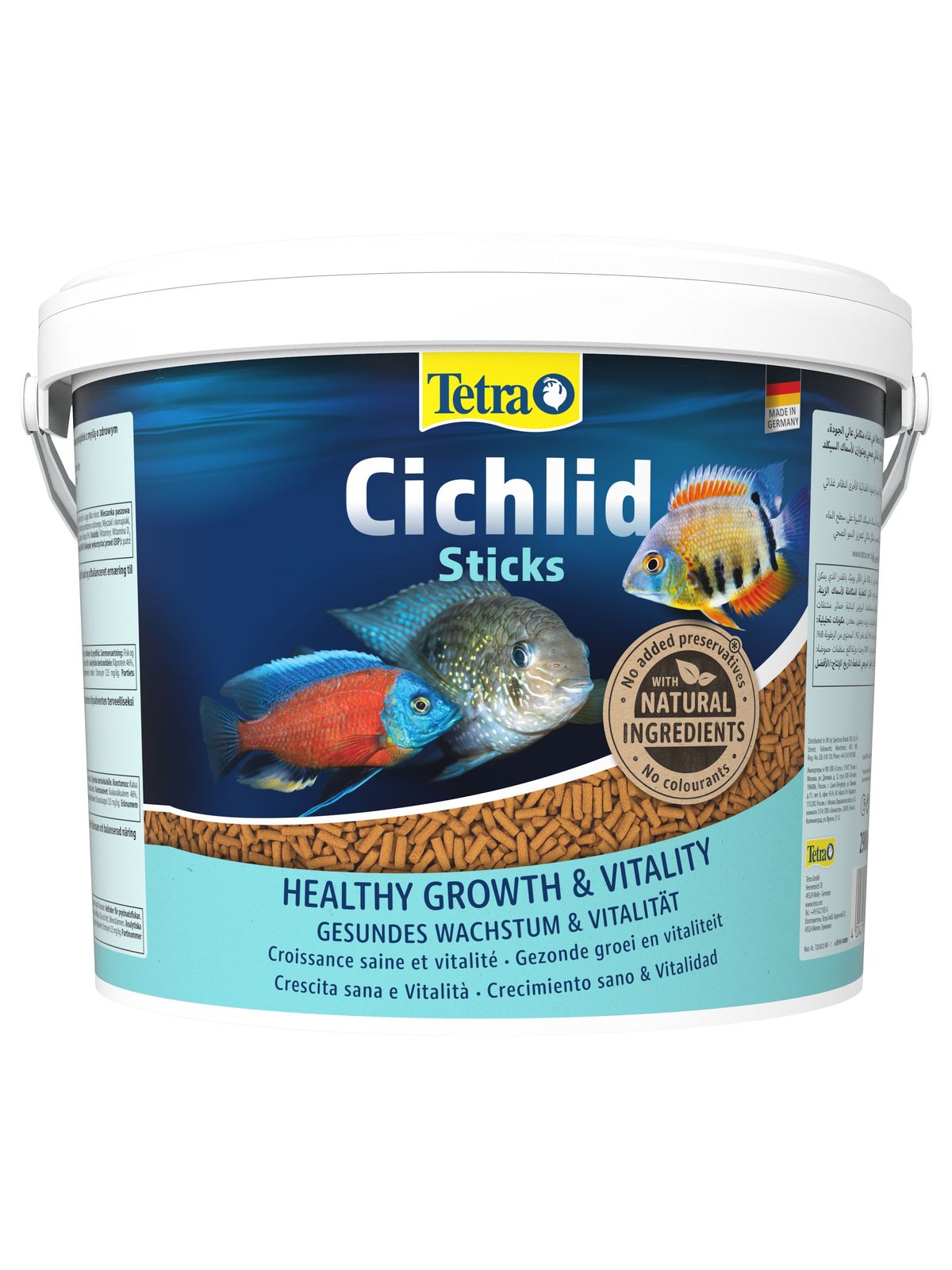 TetraCichlid Sticks корм для всех видов цихлид в палочках 10 л (ведро)