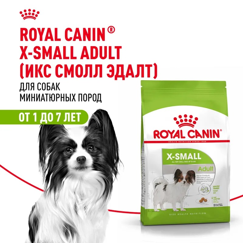 ROYAL CANIN X-Small Сухой корм для собак миниатюрных пород 500 гр 4627109384358