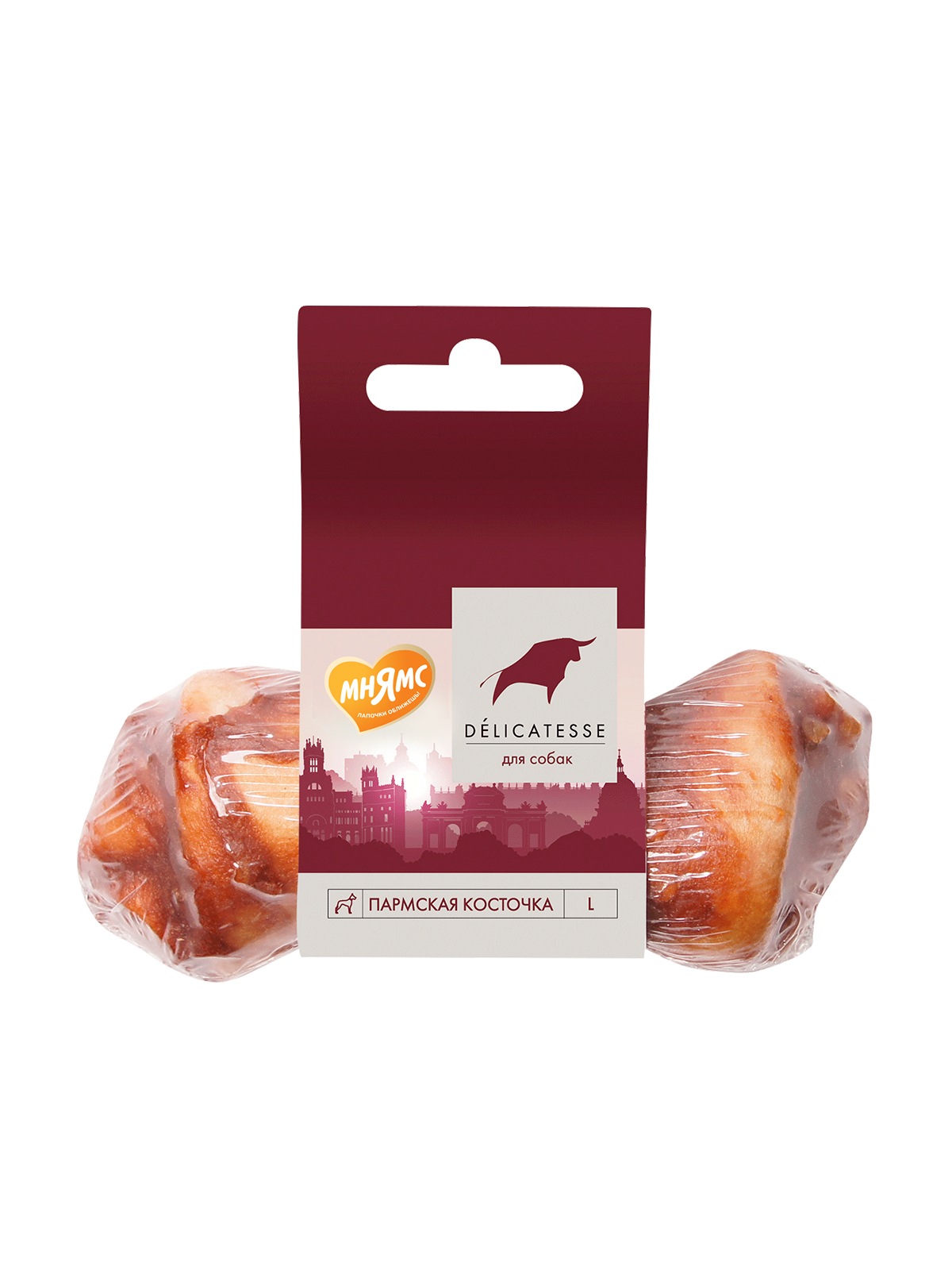Лакомство Мнямс Деликатес Пармская косточка для собак размер L 45 г