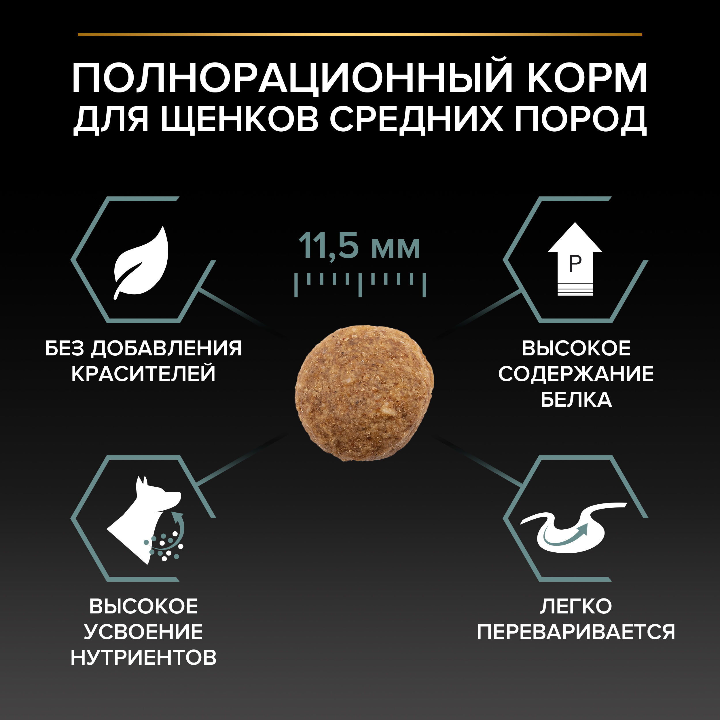 Сухой корм для щенков средних пород PRO PLAN при чувствительном пищеварении с ягненком, 12кг 7613035214767