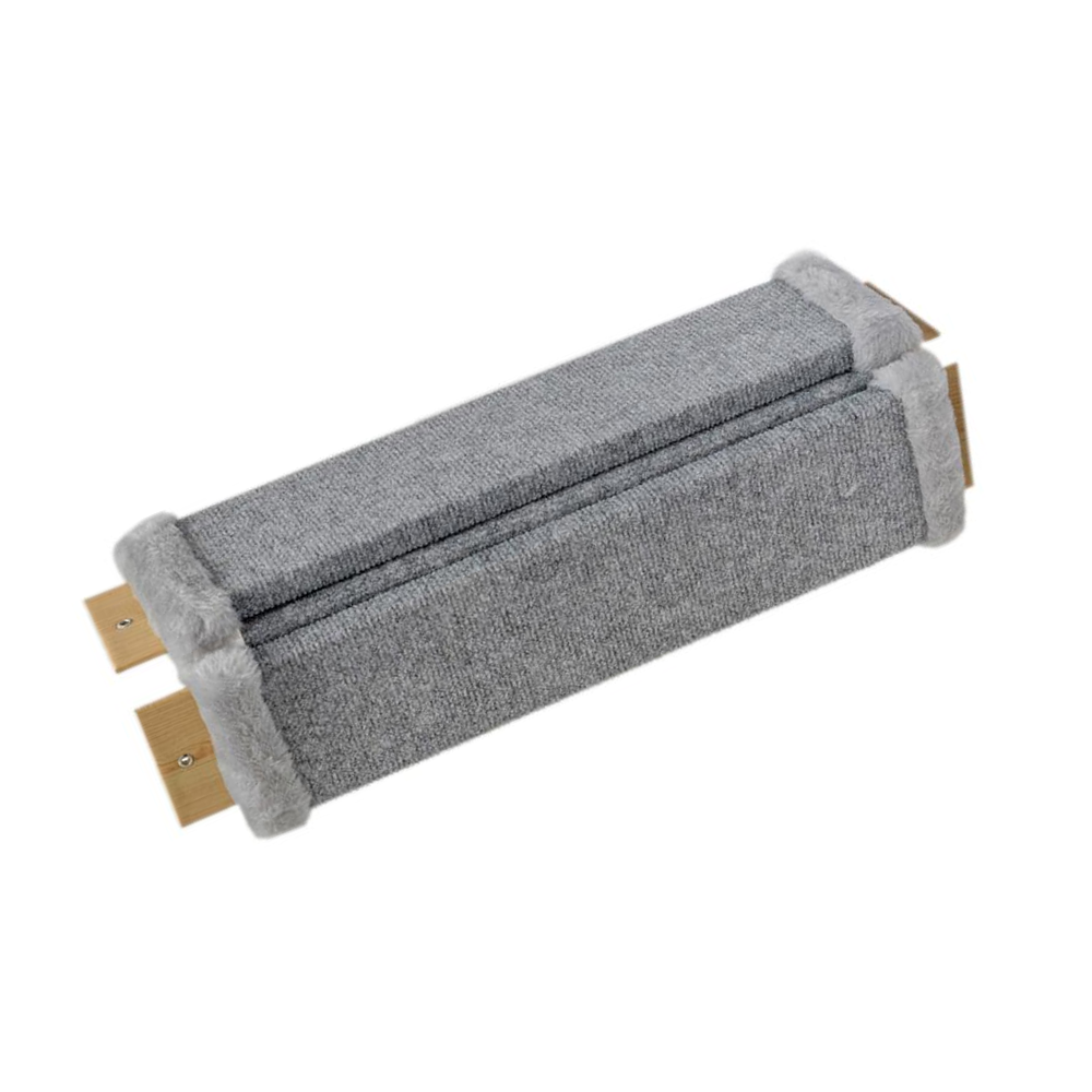 Моськи-Авоськи Когтеточка настенная угловая 50*18*1,5см (ковролин, пропитка) серая