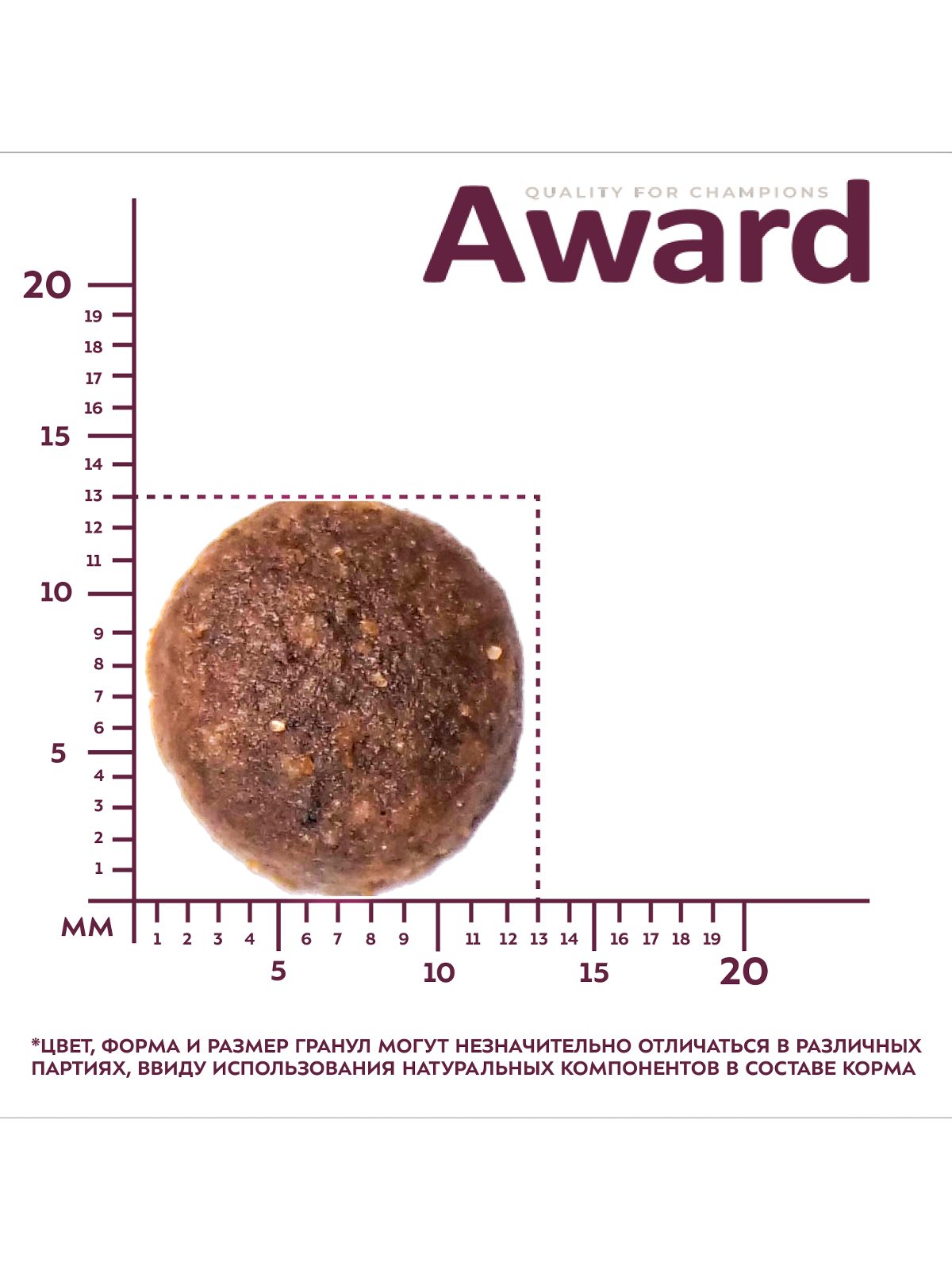 Сухой корм AWARD для взрослых собак средних пород с индейкой и курицей с добавлением моркови и черной смородины 2кг