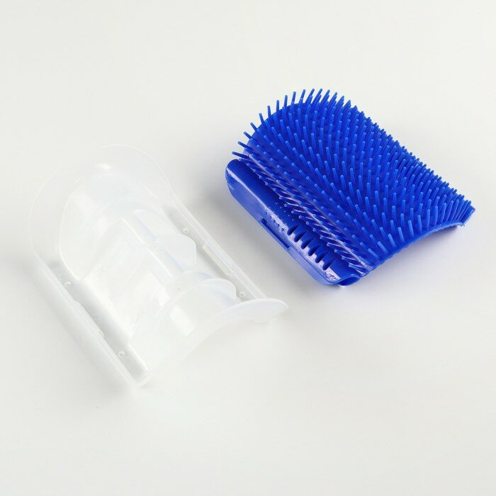 Массажер - чесалка на угол для кошек, синий