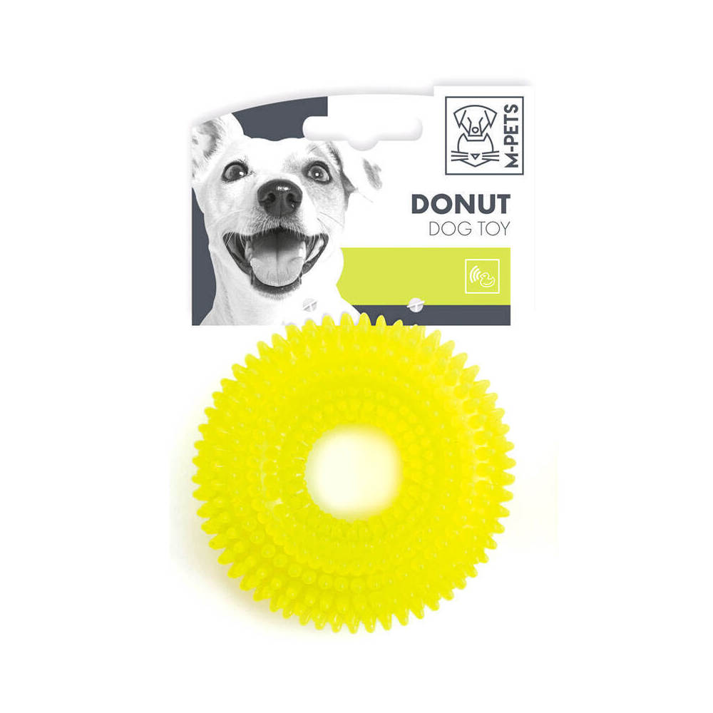 M-PETS Игрушка для щенков кольцо DONUT, 9 см, цвет в ассортименте