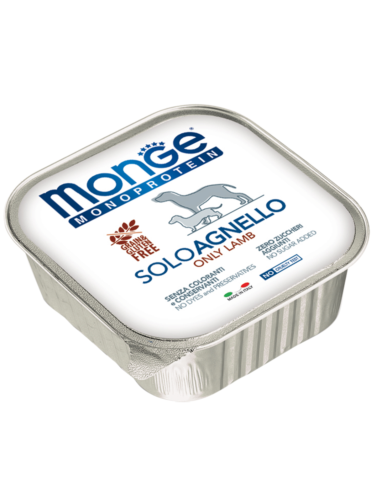 Влажный корм Monge Dog Monoprotein для собак, паштет из ягненка, консервы 150 г