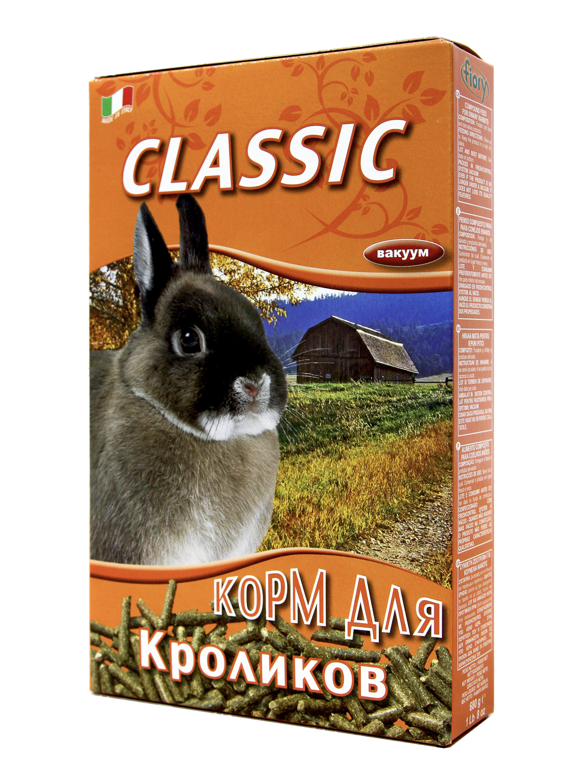 Корм Fiory Classic для кроликов, гранулированный 680 г