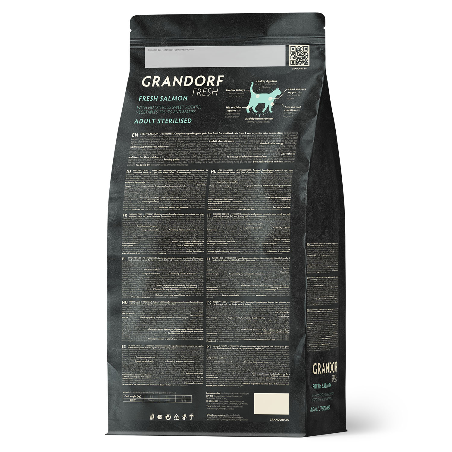 Grandorf Fresh Grandorf Сухой беззерновой корм для стерилиз. кошек с лососем 400 гр 5407007852635