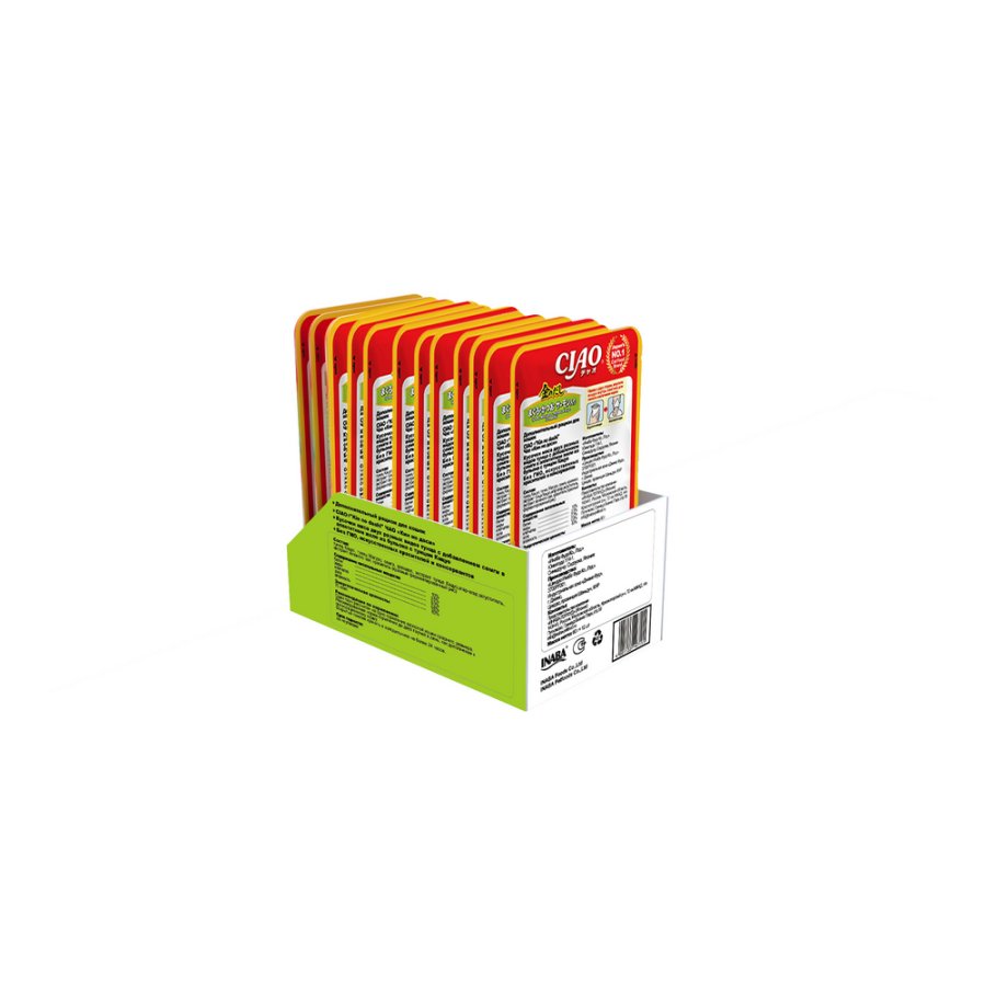 Влажный корм CIAO Kinnodashi для кошек Тунец Магуро и тунец Кацуо с сёмгой, пауч, 60 г-24шт 2042391803653