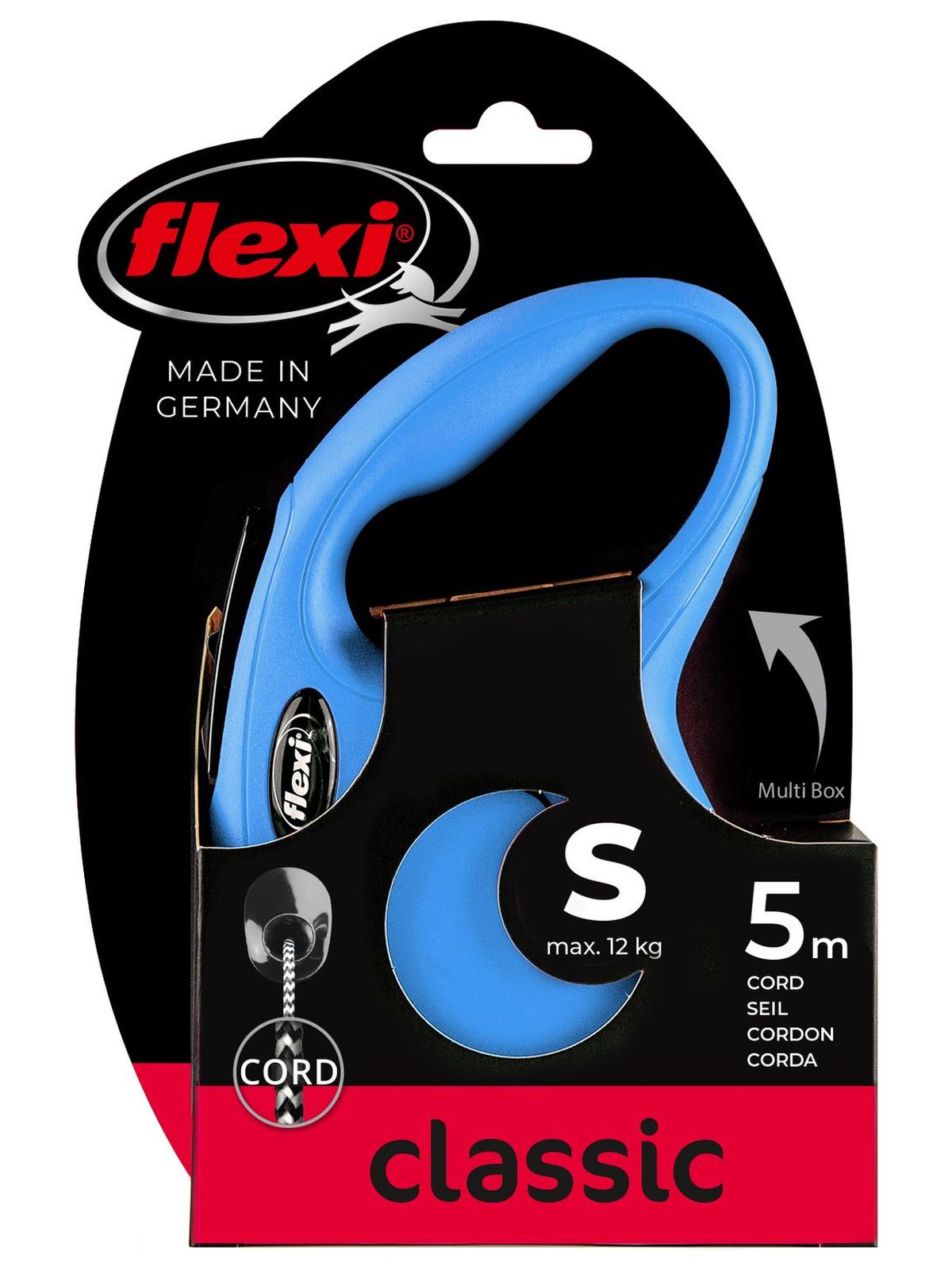 Flexi flexi рулетка New Classic S (до 12 кг) 5 м трос синяя