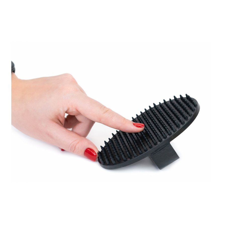 Моськи-Авоськи Расческа щётка-чесалка массажная, резиновая, 9х13хh4 см, цвет чёрный