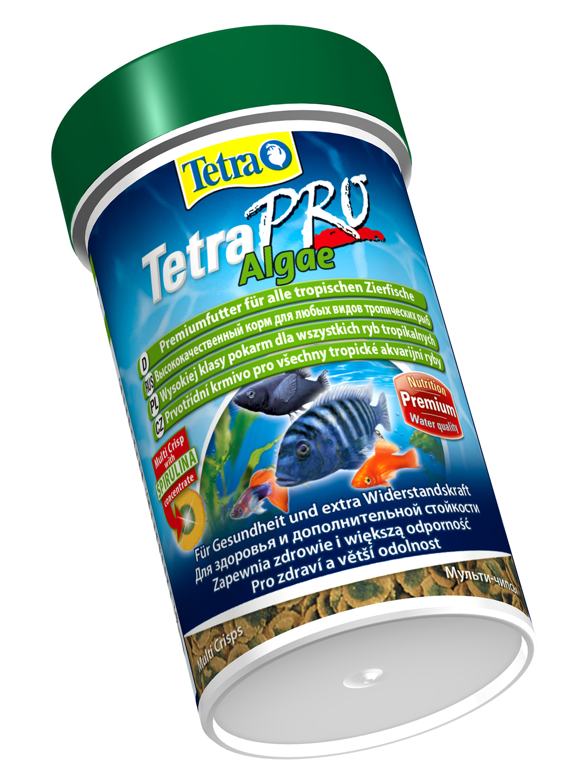 TetraPro Algae Crisps раст.корм для всех видов рыб в чипсах 100 мл