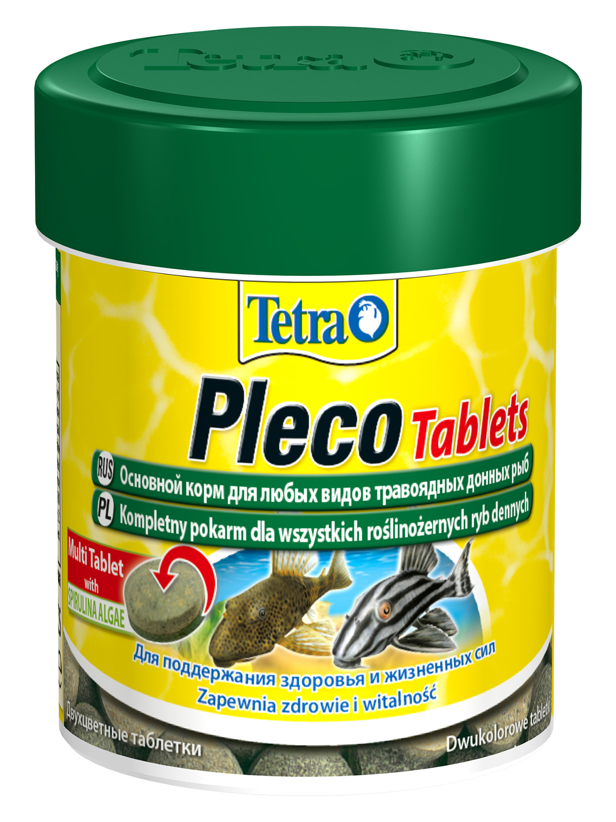 TetraPlecoTablets корм со спирулиной для сомов и донных рыб 120 таб.