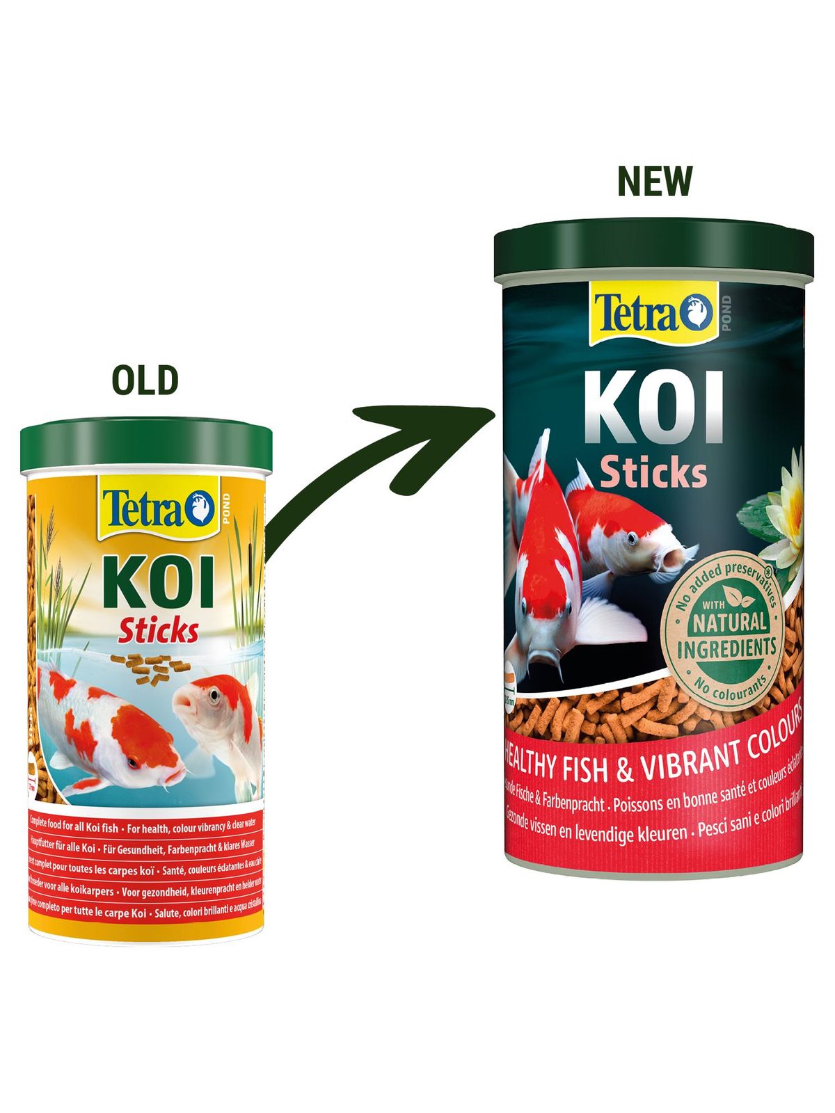 Tetra Pond Koi Sticks основной корм для кои палочки 1 л