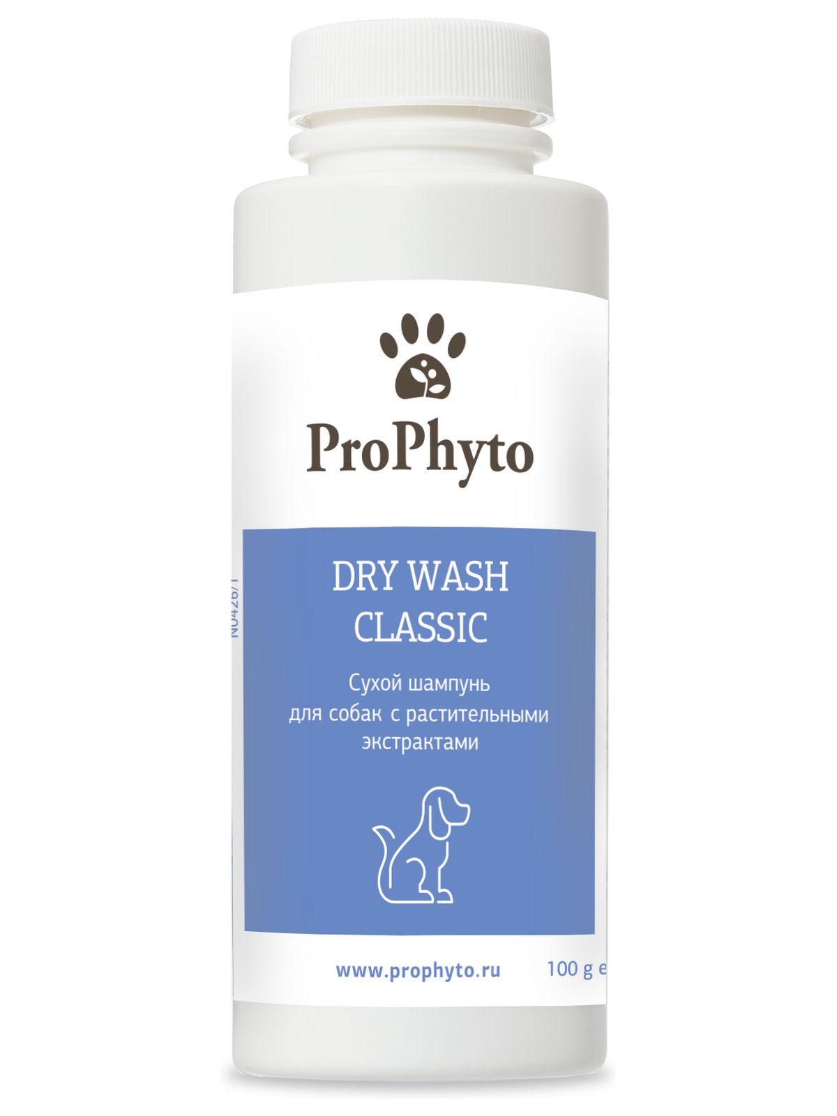 Сухой шампунь ProPhyto DRY WASH CLASSIC (порошок)  для блеска и мягкости шерсти собак, 100 г