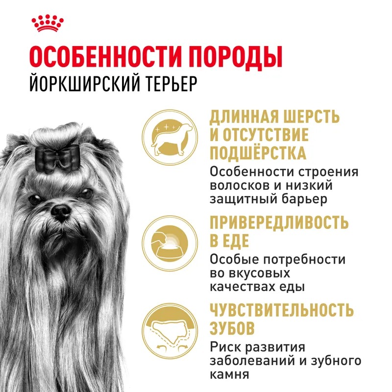 ROYAL CANIN Yorkshire Terrier Сухой корм для собак Йорков 500 гр 4690553017950