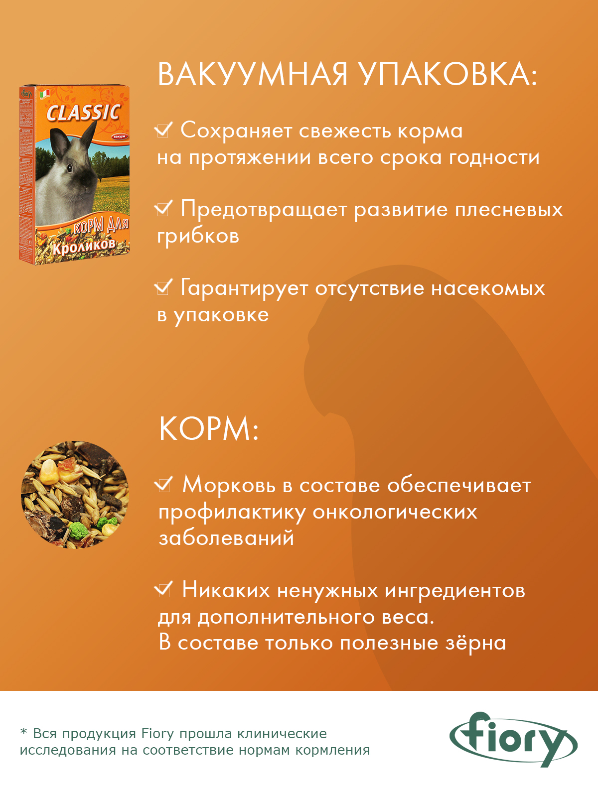 Корм Fiory Classic для кроликов 770 г