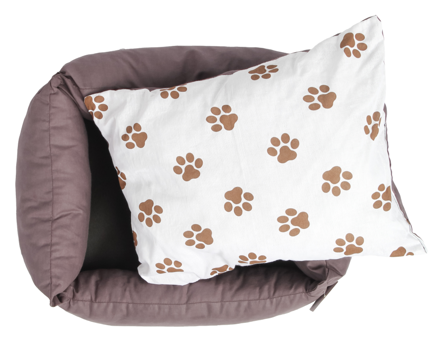 Моськи-Авоськи Лежанка СКАЗКА поплин ГРАФИТ/ЛАПКИ S 50х42х16,млапки