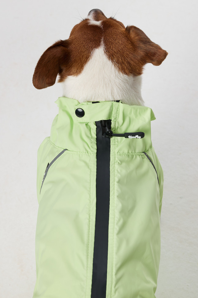 Дождевик LionPets ДЖЕК РАССЕЛ LPK-9225-4 на девочку Цвет: Салатовый (девочка (спинка 38 см, обхват шеи 31-42, обхват груди 50-56))